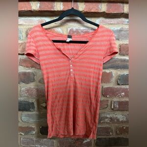 We the Free striped button-up top shirt